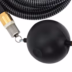 vidaXL Suction Hose Garden Hose Pipe with Brass Connectors Black 1.1" 15 m PVC