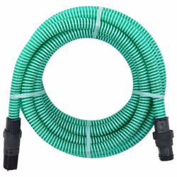 vidaXL Suction Hose Garden Hose Pipe with PVC Connectors Green 1" 10 m PVC