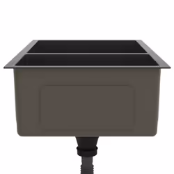 vidaXL Kitchen Sink Drop-in Utility Inset Sink Black Stainless Steel Plumbing - Additional view 7