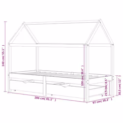 VidaXL 322138 kids bed Wood - Additional view 7