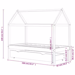 VidaXL 322140 kids bed White Wood - Additional view 7