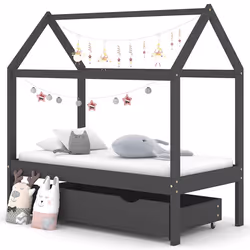 VidaXL 322142 kids bed Grey Wood