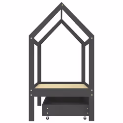 VidaXL 322142 kids bed Grey Wood - Additional view 4