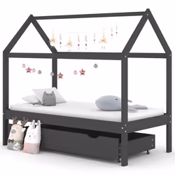 VidaXL 322143 kids bed Grey Wood