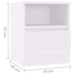 VidaXL 806157 nightstand/bedside table White - Additional view 7