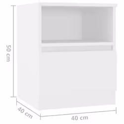VidaXL 806158 nightstand/bedside table White - Additional view 8