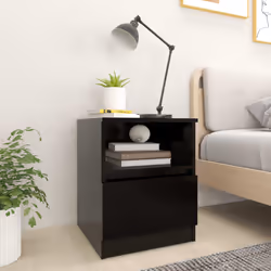 VidaXL 806160 nightstand/bedside table Black