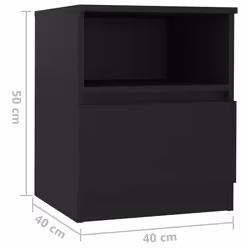 VidaXL 806160 nightstand/bedside table Black - Additional view 8