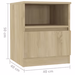 VidaXL 806163 nightstand/bedside table Oak - Additional view 7