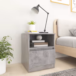 VidaXL 806165 nightstand/bedside table Concrete colour