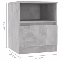 VidaXL 806165 nightstand/bedside table Concrete colour - Additional view 7