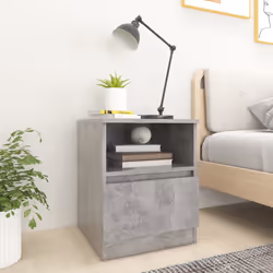 VidaXL 806166 nightstand/bedside table Concrete colour