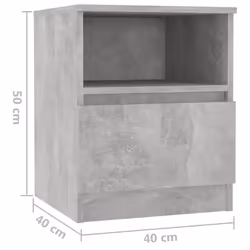 VidaXL 806166 nightstand/bedside table Concrete colour - Additional view 8