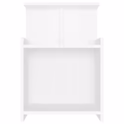 vidaXL Bed Cabinet White Engineered Wood Bedside Table Nightstand Furniture - Additional view 3
