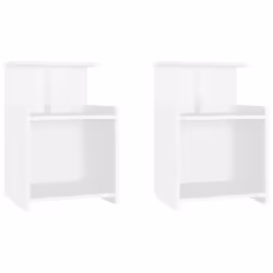 VidaXL 806176, White, Wood, 400 mm, 350 mm, 600 mm, 2 pc(s)