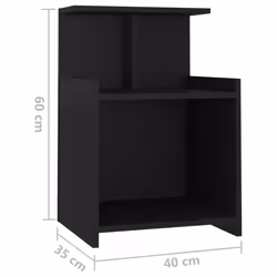 VidaXL 806177 nightstand/bedside table Black - Additional view 6
