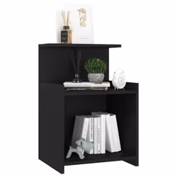 VidaXL 806178 nightstand/bedside table Black - Additional view 4