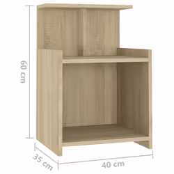 VidaXL 806182 nightstand/bedside table Oak - Additional view 7