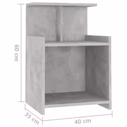 VidaXL 806184 nightstand/bedside table Concrete colour - Additional view 7