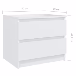 VidaXL 806194 nightstand/bedside table White - Additional view 7