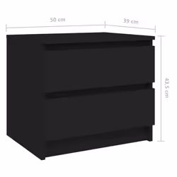 VidaXL 806195 nightstand/bedside table Black - Additional view 5