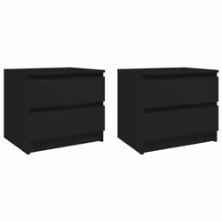 VidaXL 806196, Black, Wood, 500 mm, 390 mm, 435 mm, 2 pc(s)