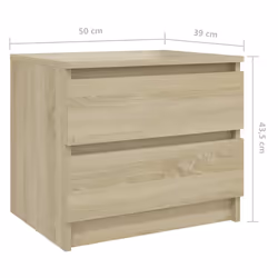 VidaXL 806199 nightstand/bedside table Oak - Additional view 6