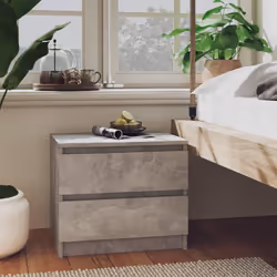 VidaXL 806201 nightstand/bedside table Concrete colour