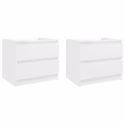 VidaXL 806206, White, Wood, 500 mm, 390 mm, 435 mm, 2 pc(s)