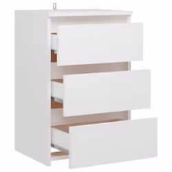 VidaXL 806211 nightstand/bedside table White - Additional view 4
