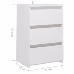 VidaXL 806211 nightstand/bedside table White - Additional view 6