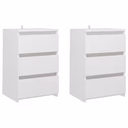VidaXL 806212, White, Wood, 400 mm, 350 mm, 625 mm, 2 pc(s)