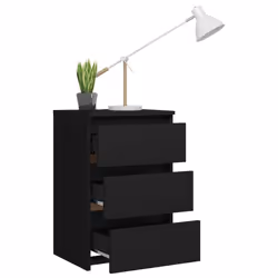 VidaXL 806213 nightstand/bedside table Black - Additional view 6
