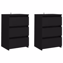 VidaXL 806214, Black, Wood, 400 mm, 350 mm, 625 mm, 2 pc(s)