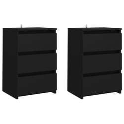 VidaXL 806214 nightstand/bedside table Black