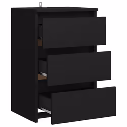 VidaXL 806214 nightstand/bedside table Black - Additional view 6