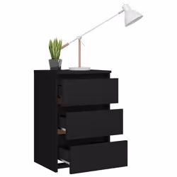 VidaXL 806214 nightstand/bedside table Black - Additional view 7