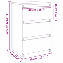 VidaXL 806217 nightstand/bedside table Oak - Additional view 8