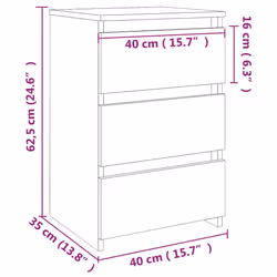 VidaXL 806218 nightstand/bedside table Oak - Additional view 8