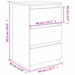 VidaXL 806219 nightstand/bedside table Concrete colour - Additional view 8