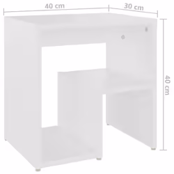 VidaXL 806328 nightstand/bedside table White - Additional view 6