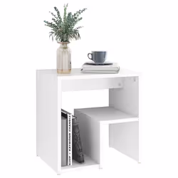 VidaXL 806329 nightstand/bedside table White - Additional view 5