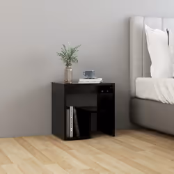 VidaXL 806330 nightstand/bedside table Black