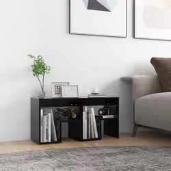 VidaXL 806331 nightstand/bedside table Black
