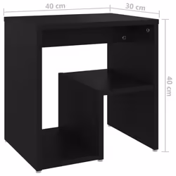VidaXL 806331 nightstand/bedside table Black - Additional view 8