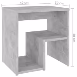 VidaXL 806336 nightstand/bedside table Concrete colour - Additional view 6