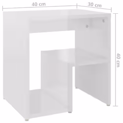 VidaXL 806340 nightstand/bedside table White - Additional view 6