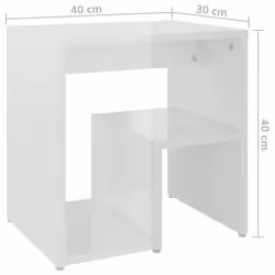VidaXL 806341 nightstand/bedside table White - Additional view 8
