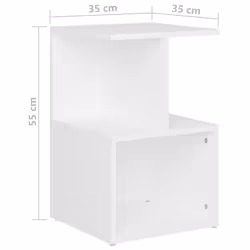 VidaXL 806346 nightstand/bedside table White - Additional view 6