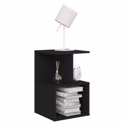 VidaXL 806348 nightstand/bedside table Black